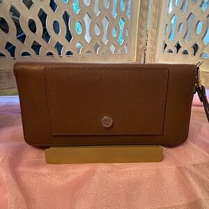 Michael Kors Tan Leather Wristlet/Wallet.
